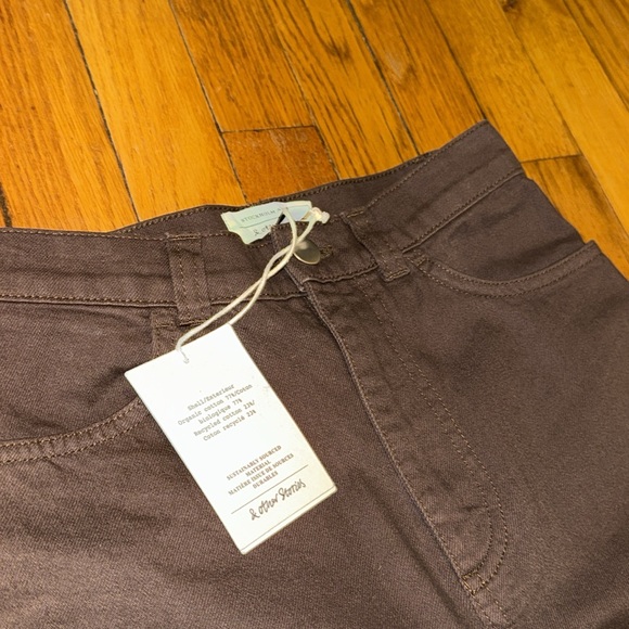NWT & other stories Stockholm atelier brown Wide-Leg denim jeans size 0 - Picture 5 of 6